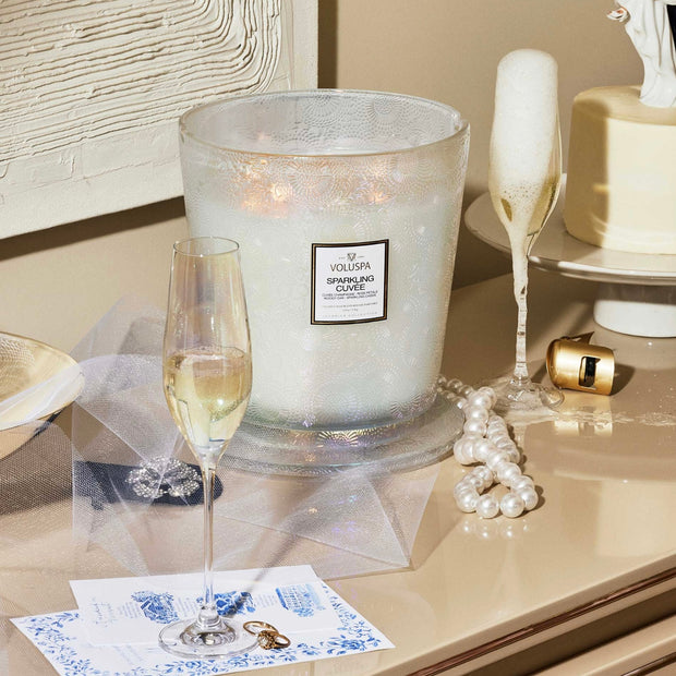 Voluspa Sparkling Cuvée 5 Wick Hearth Candle ~ 123 oz.