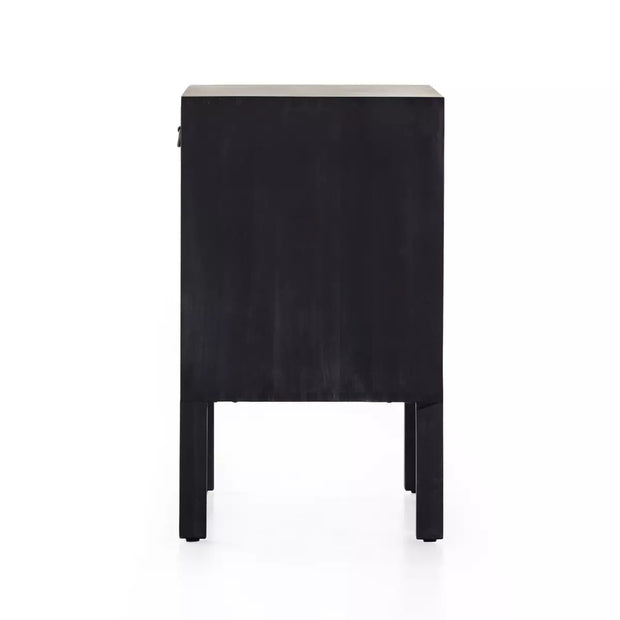 Four Hands Isador Bar Cabinet ~ Black Wash Poplar Wood Finish