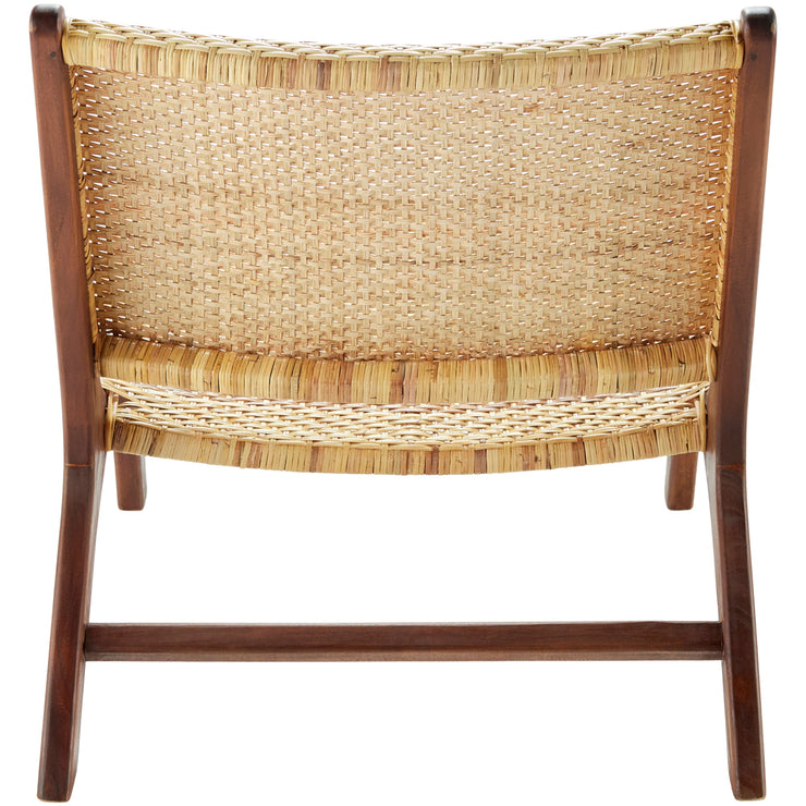 Surya Shisho Modern Wheat Back Rattan With Wood Legs Set of 2 Accent Chairs