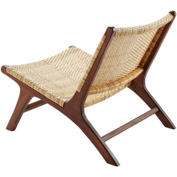 Surya Shisho Modern Wheat Back Rattan With Wood Legs Set of 2 Accent Chairs