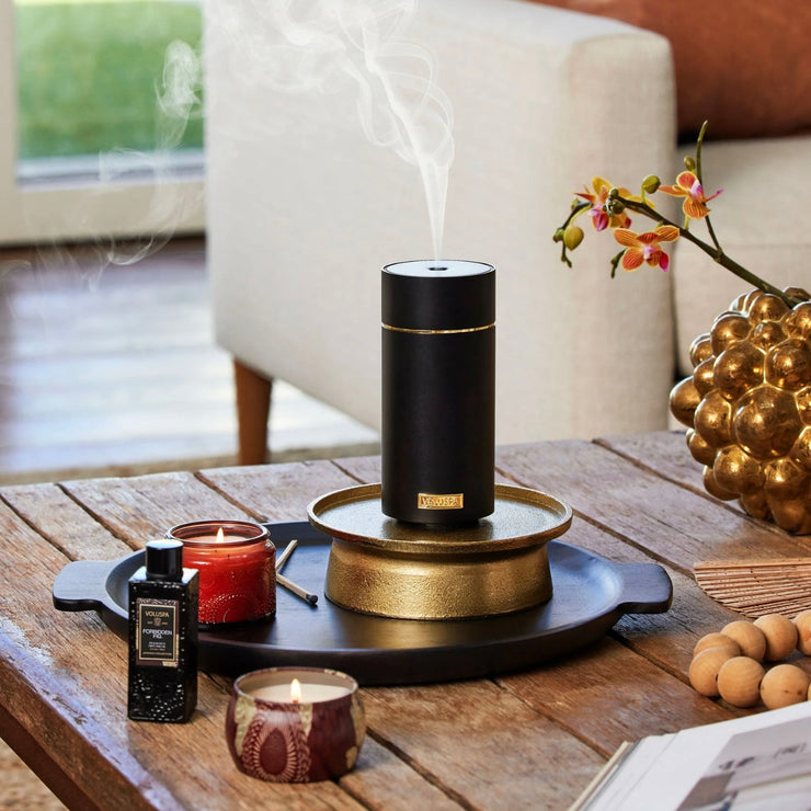 Voluspa Black Ultrasonic Fragrance Oil Diffuser Cordless Device