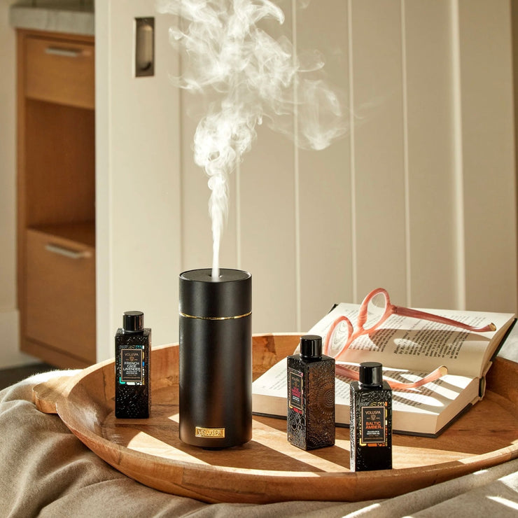 Voluspa Black Ultrasonic Fragrance Oil Diffuser Cordless Device