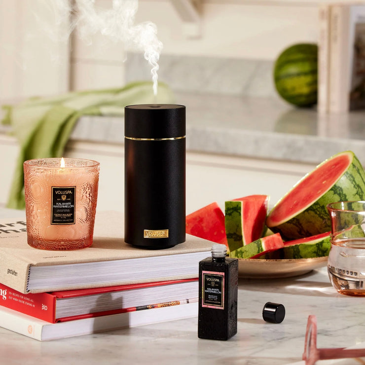 Voluspa Black Ultrasonic Fragrance Oil Diffuser Cordless Device