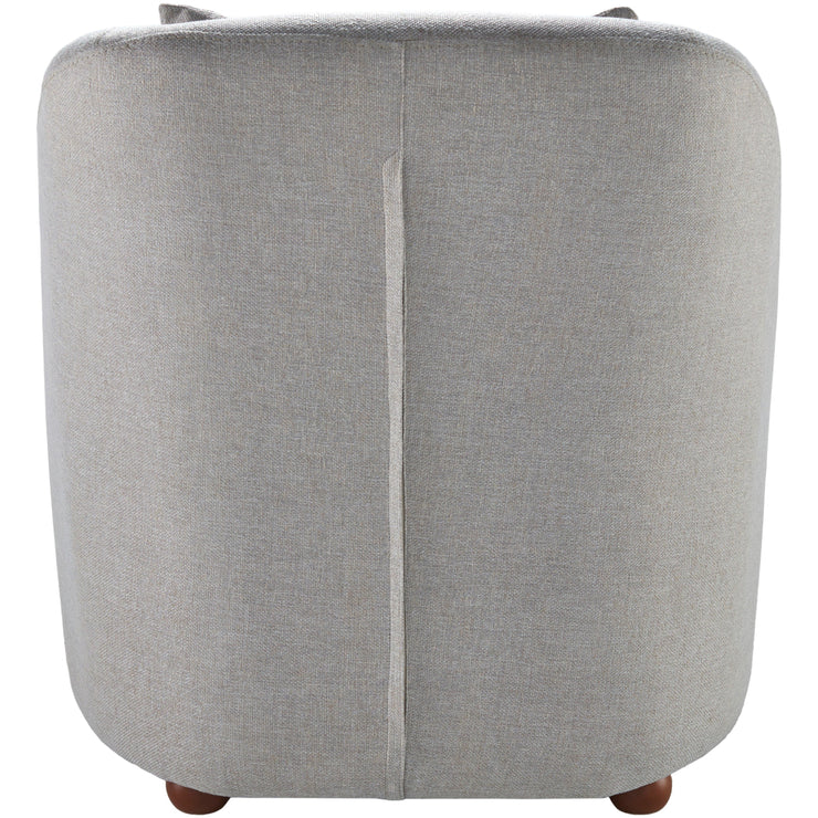 Surya Cates Modern Gray Velvet Accent Chair with Accent Pillow