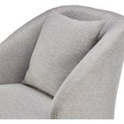 Surya Cates Modern Gray Velvet Accent Chair with Accent Pillow