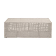 Essentials For Living Rhode Outdoor Coffee Table ~ Oat Flat Rope, Washed Ever Teak