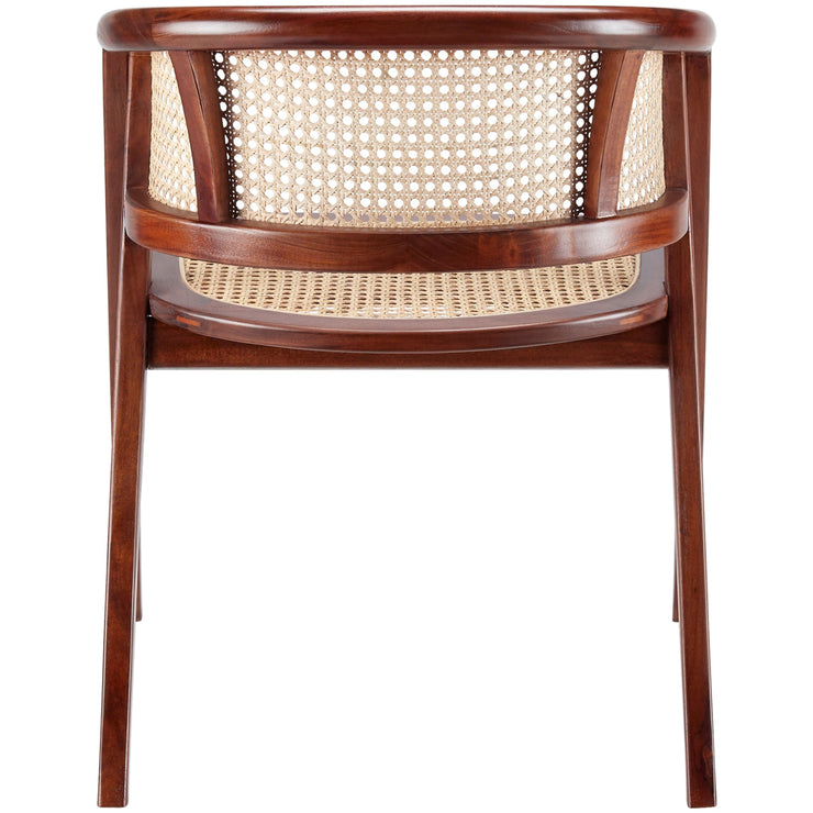 Surya Yulin Modern Wheat Back Rattan with Wood Set of 2 Dining Chairs