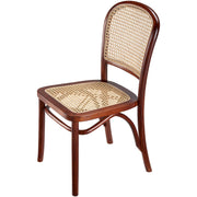 Surya Yumen Modern Wheat Back Rattan with Dark Brown Wood Set of 2 Dining Chairs