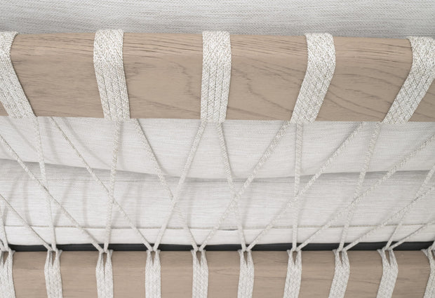 Essentials For Living Pacific Outdoor Club Chair ~ White Speckle Flat Rope, Performance White Speckle, Washed Ever Teak