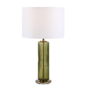 Casa Bella Living Olive Green Transparent Glass Table Lamp
