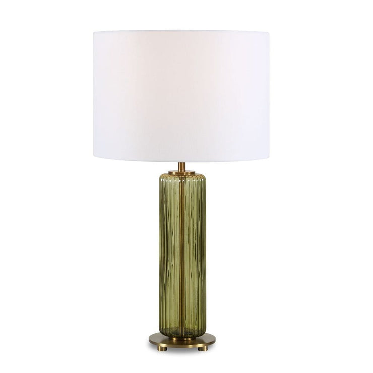 Casa Bella Living Olive Green Transparent Glass Table Lamp