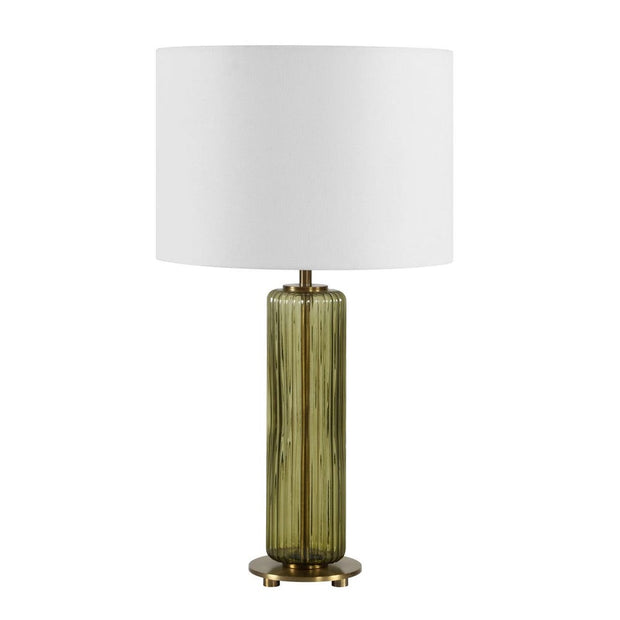 Casa Bella Living Olive Green Transparent Glass Table Lamp
