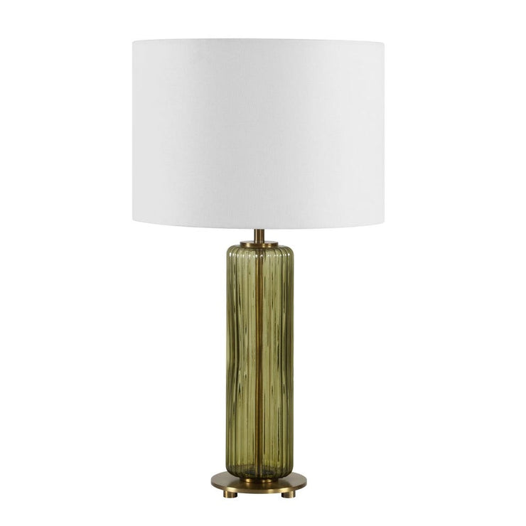 Casa Bella Living Olive Green Transparent Glass Table Lamp