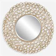 Uttermost Swirl Gold Leaf Iron Round Mirror