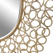 Uttermost Swirl Gold Leaf Iron Round Mirror