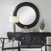 Uttermost Stockade Dark Expresso Wood Round Mirror