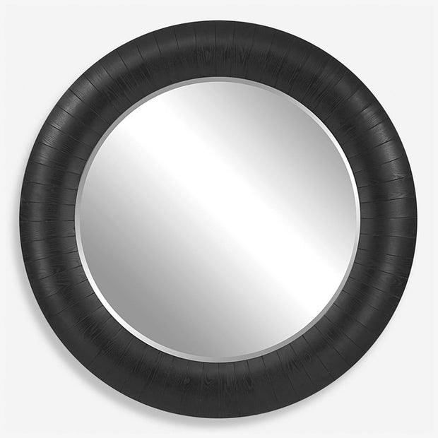 Uttermost Stockade Dark Expresso Wood Round Mirror