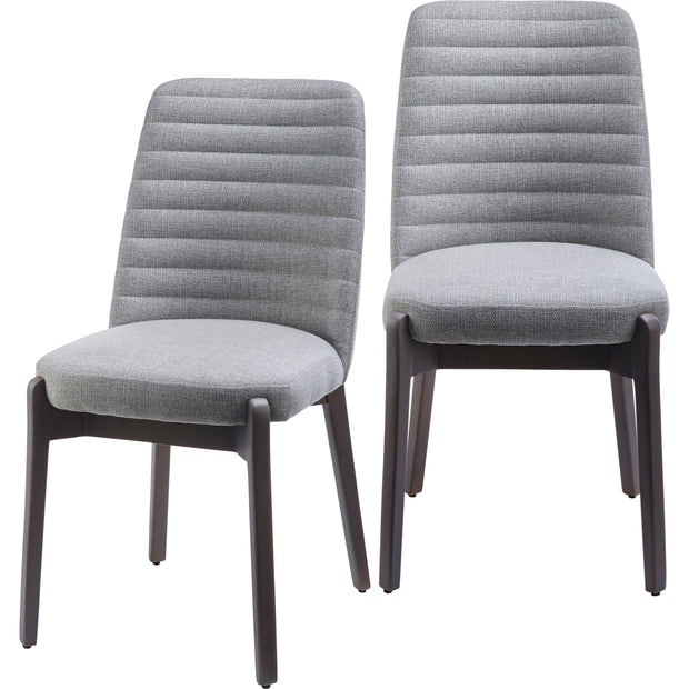 Surya Rayne Modern Gray Channeled Back Dining Chair