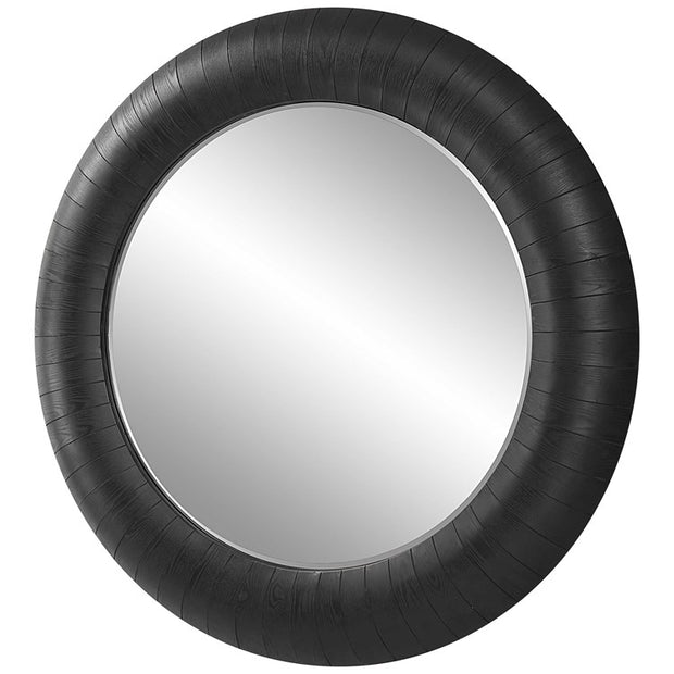 Uttermost Stockade Dark Expresso Wood Round Mirror