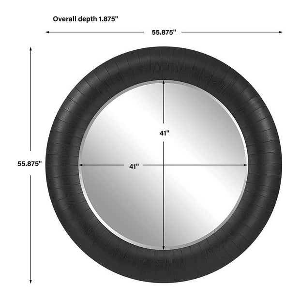 Uttermost Stockade Dark Expresso Wood Round Mirror