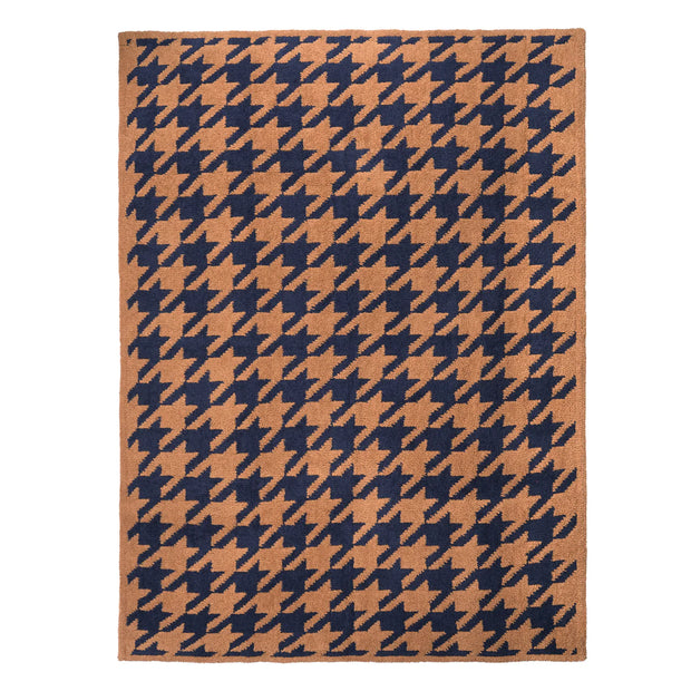 Kashwere Dark Navy and Haystack Large Houndstooth Cloud Throw Blanket
