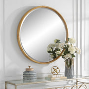Uttermost Drift Away Natural Rattan Round Mirror