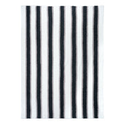 Kashwere Ultra Plush Midnight Grey, Bone and Mink Heritage Striped Throw Blanket