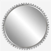 Uttermost Tara Aged White Round Mirror