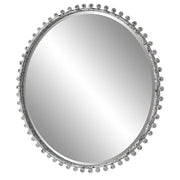 Uttermost Tara Aged White Round Mirror