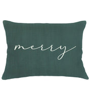 Anaya Home Merry Linen 14 x 20 Pillow ~ Emerald Green