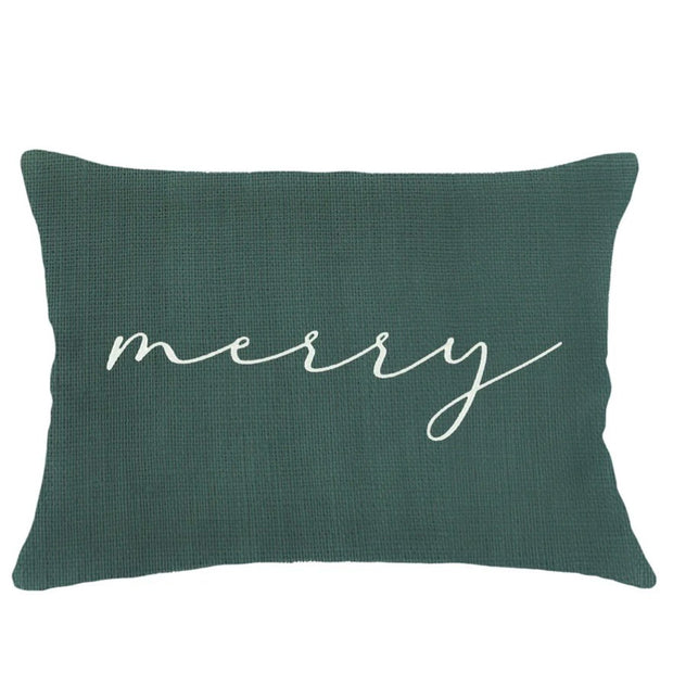 Anaya Home Merry Linen 14 x 20 Pillow ~ Emerald Green