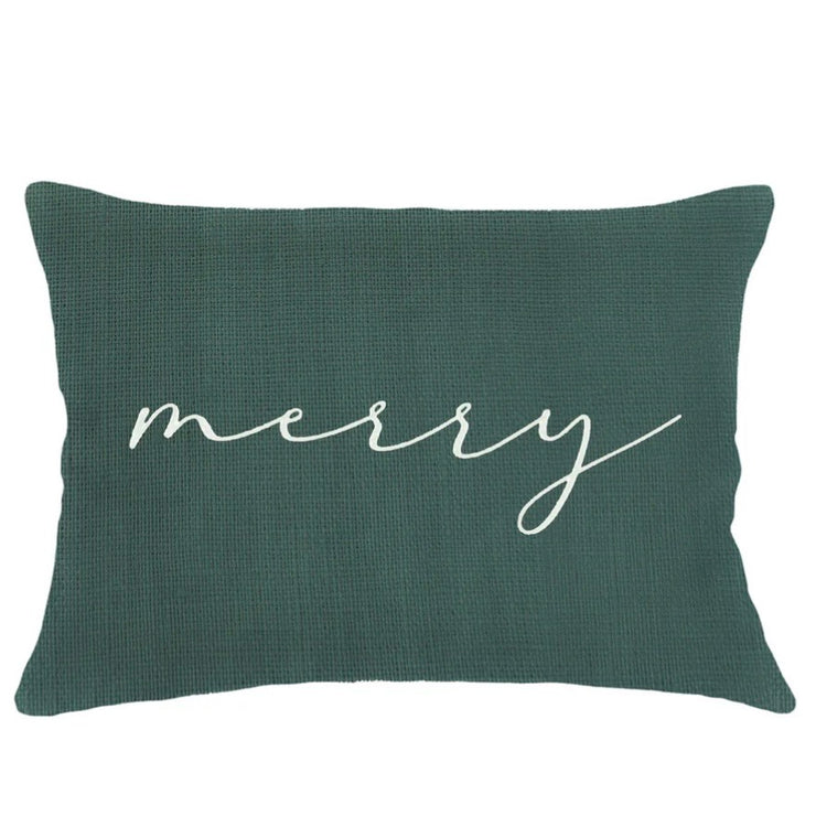 Anaya Home Merry Linen 14 x 20 Pillow ~ Emerald Green