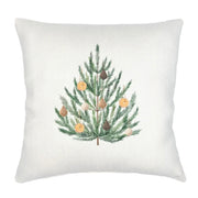 Anaya Home Orange Christmas Tree Velvet Pillow ~ 20 X 20