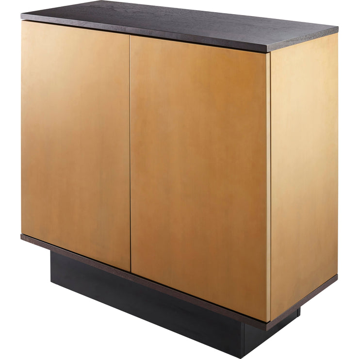 Surya Peaceful Modern Gold and Black Cabinet