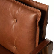 Four Hands Lenz Dining Armchair ~ Sonoma Chestnut Top Grain Leather
