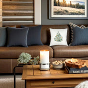 Anaya Home Orange Christmas Tree Velvet Pillow ~ 20 X 20