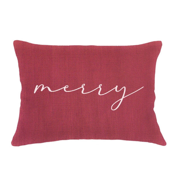 Anaya Home Merry Linen 14 x 20 Pillow ~ Red