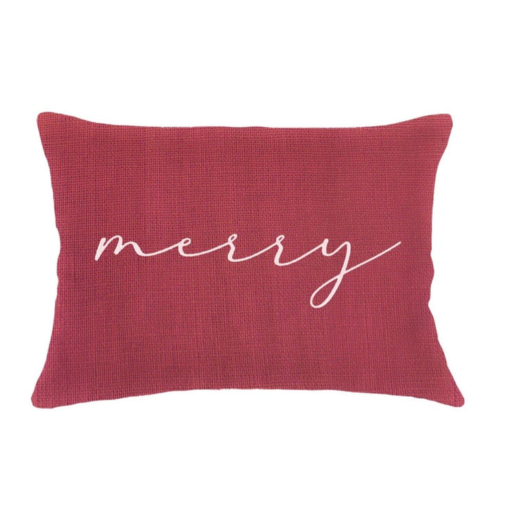 Anaya Home Merry Linen 14 x 20 Pillow ~ Red
