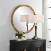 Uttermost Salina Bamboo Rattan Round Mirror
