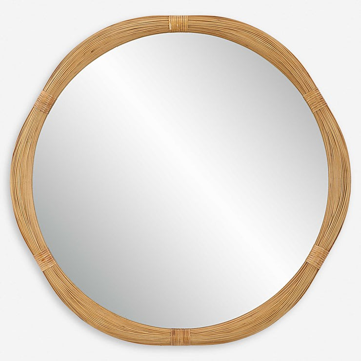 Uttermost Salina Bamboo Rattan Round Mirror