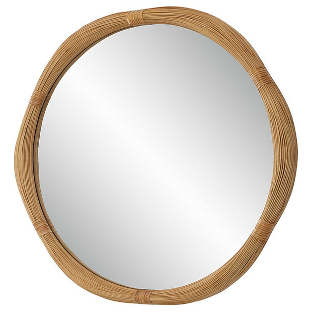 Uttermost Salina Bamboo Rattan Round Mirror
