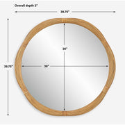 Uttermost Salina Bamboo Rattan Round Mirror