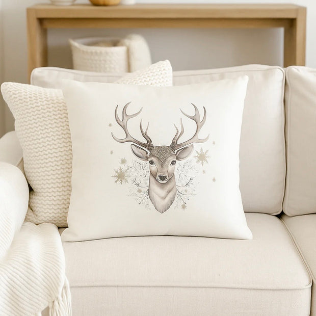 Anaya Home Festive Reindeer Velvet Pillow ~ 20 X 20