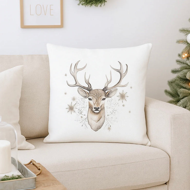 Anaya Home Festive Reindeer Velvet Pillow ~ 20 X 20