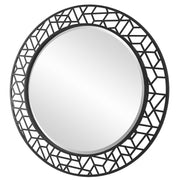 Uttermost Mosiac Black Round Mirror