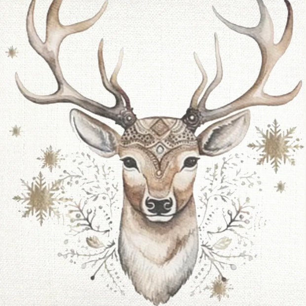 Anaya Home Festive Reindeer Velvet Pillow ~ 20 X 20