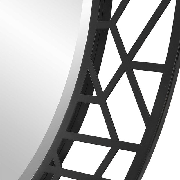 Uttermost Mosiac Black Round Mirror