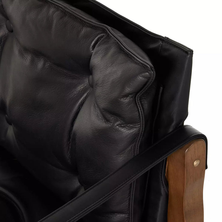 Four Hands Lenz Sling Style Chair ~ Heirloom Black Leather