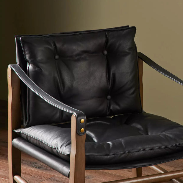 Four Hands Lenz Sling Style Chair ~ Heirloom Black Leather
