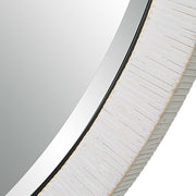 Uttermost Granada Whitewash Rattan Wrapped Round Mirror